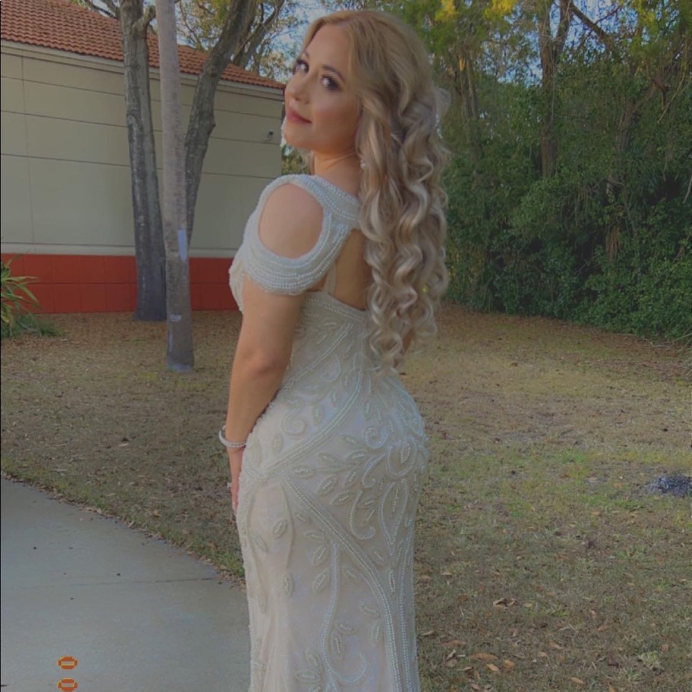 Selling my beautiful Terani couture dress, I only used it for three hours once!